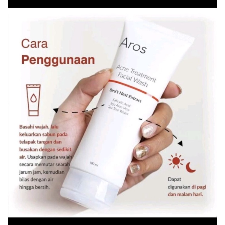 Aros acne treatment facial wash/facial wash aros/aros sabun muka