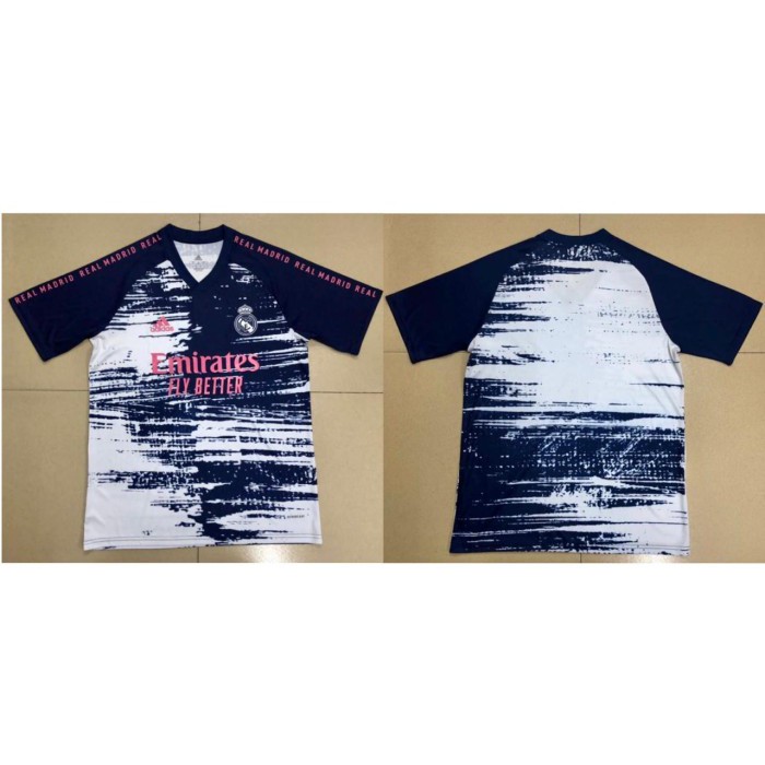 Jersey real madrid training putih corak 2020-2021 grade ori