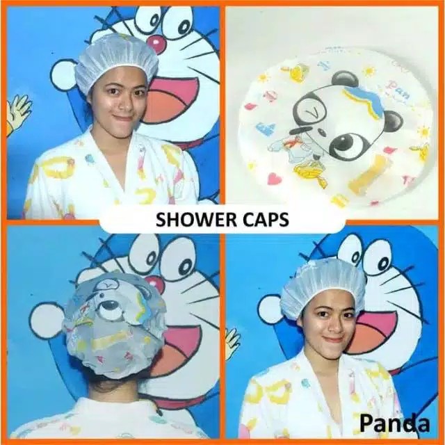 (cyber) cod terbaru  Shower Caps/Penutup Rambut Plastik/Topi Mandi