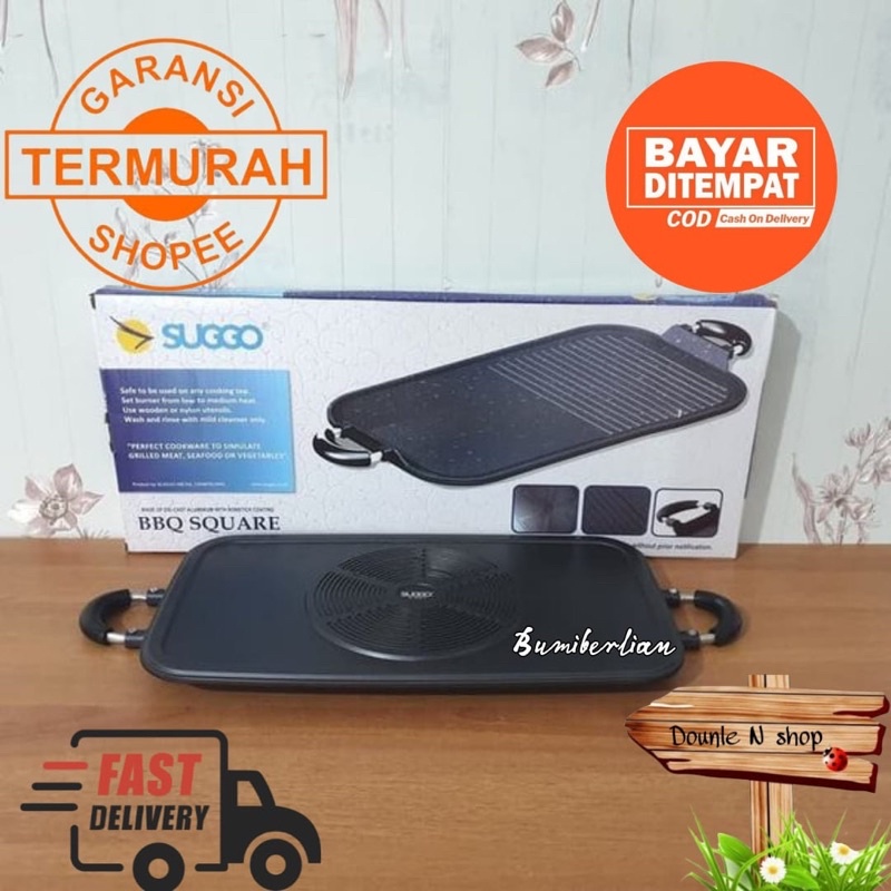 MULTI GRILL PAN Alat Panggangan Daging Dan Sate BBQ SQUARE SUGGO SG-BBQ02SQ