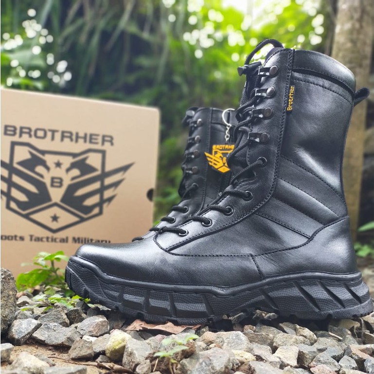 SEPATU PDL BROTRHER KULIT ASLI SEPATU PDL TNI POLRI SECURITY SATPAM SEPATU BOOTS PRIA KULIT ASLI