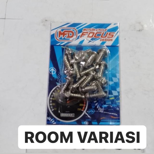 Body Baut Yamaha Chrome MIO NMAX VIXION AEROX JUPITER isi 20pcs