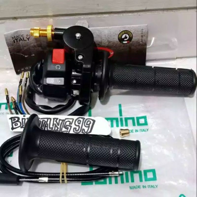 GAS SPONTAN ATAU GAS KONTAN DOMINO 1 KABEL PLUS SAKLAR ONOF STATER universal semua motor