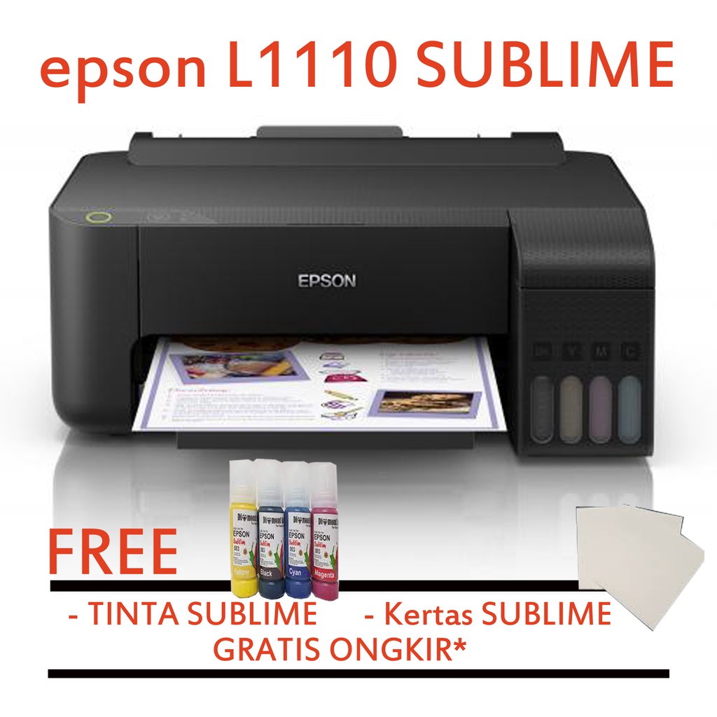 epson L1110 printer Sublime BARU free kertas