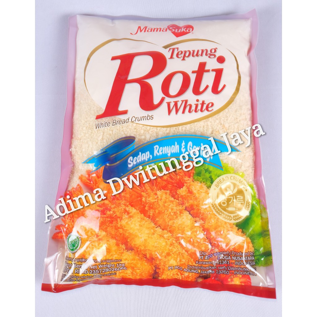 MamaSuka White Bread Crumbs 1Kg / Tepung Roti Putih MamaSuka 1000gr