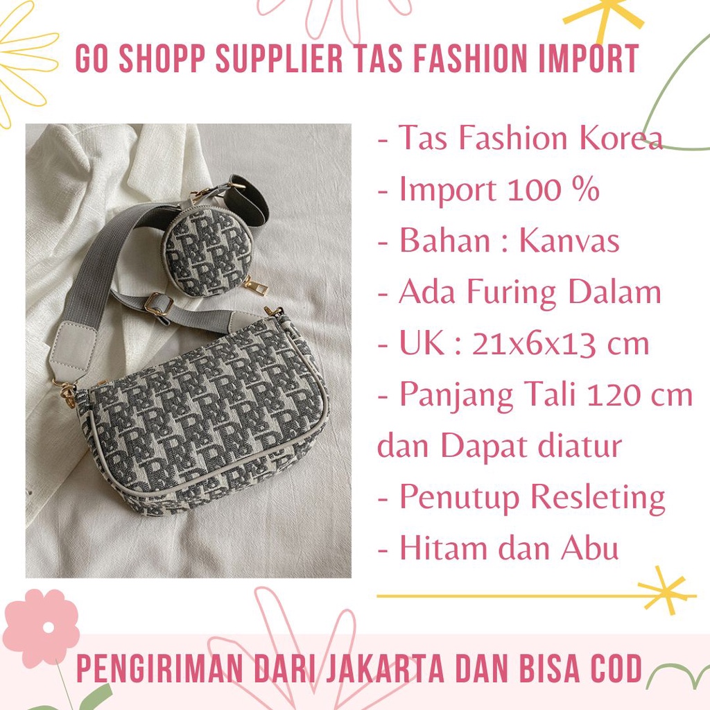 Tas Selempang Bahu Wanita Import - Tas Slempang Wanita Fashion Korea - Tas Pesta Wanita Terbaru Import Kekinian - Tas Korea - Tas Wanita Murah [SL84]