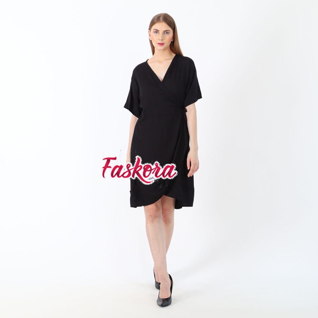 Pakaian Wanita Dress Casual Dress Kimono Bali Pendek Dress Jumbo Pesta V Neck Polos