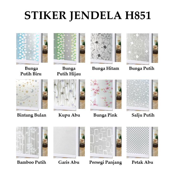 Grosir - H851 Stiker Dekorasi Jendela Rumah / Stiker Kaca Film Jendela / Sticker Kaca Motif / Sandb