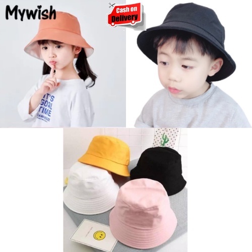 Bucket Hat Polos Anak / Bucket Anak Polos Usia 1-8 Tahun Laki Perempuan