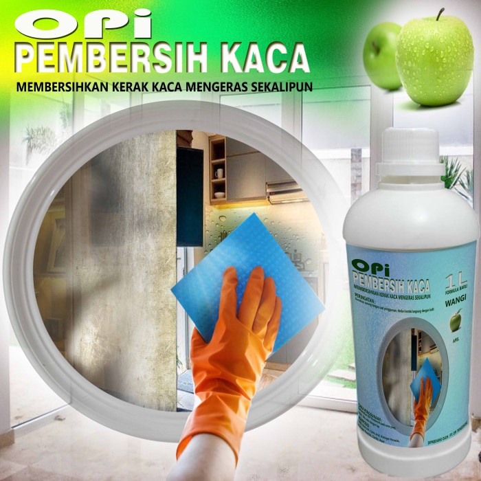 Pembersih Kaca 1 Liter wangi apel dan varian lainnyaFormula Baru pilihan wangi Produk OPI baru Suplayer terpercaya sudah ada izin edar resmi by Oke sabun suplayer