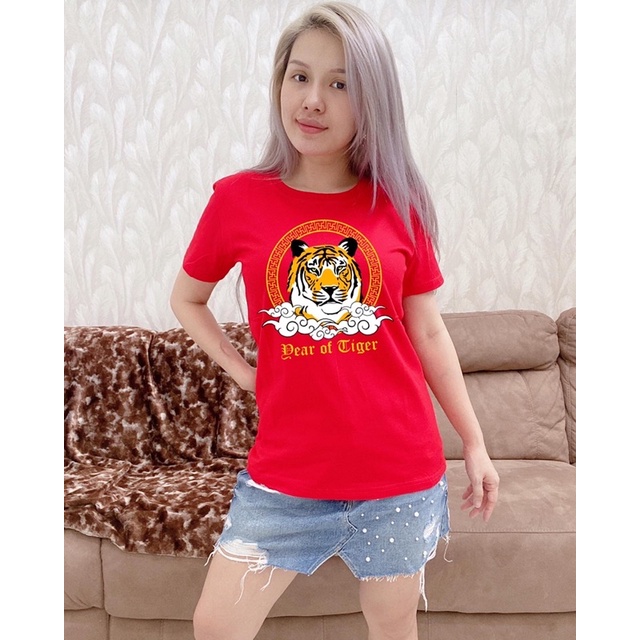 YEAR OF TIGER IMLEK CNY KAOS MERAH 2022 SINGA KAOS FAMILY KELUARGA COUPLE ANAK DEWASA READYSTOCK PRE