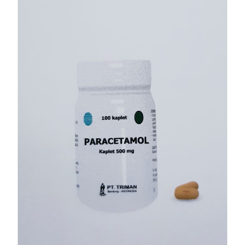 [TRIMAN] Paracetamol 500 mg tablet botol @100 tab