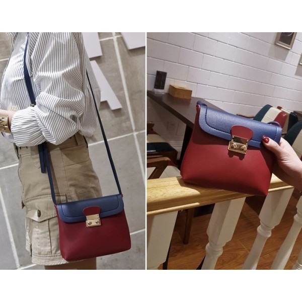 tas selempang kecil merah bata camel wanita simplicity impor murmer