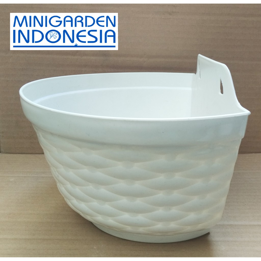 Pot BUNGA dia 25 x16 DAHLIA u VAS GANTUNG / dinding tanaman hias artificial kaktus anggrek dll