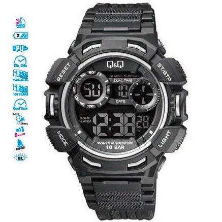 Q&amp;Q QnQ QQ Original Jam Tangan Pria Digital Rubber Outdoor - M148 M148J Water Resist 10 BAR