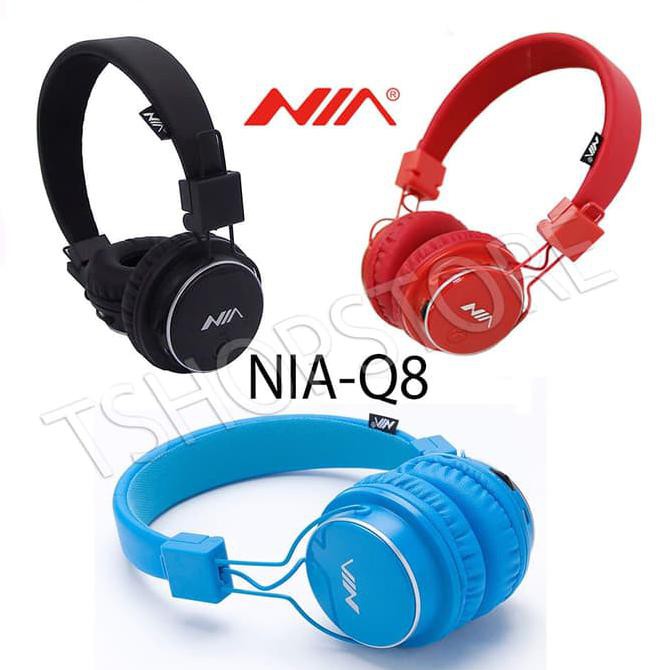 Asuransi Premium Headphone Bluetooth Nia - Q8 - Hitam Murah