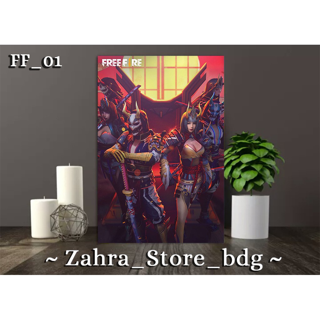 Poster Kayu Free Fire/Hiasan Dinding Kayu MDF 9mm/Wall Decor/Dekorasi Dinding/Dekorasi Rumah