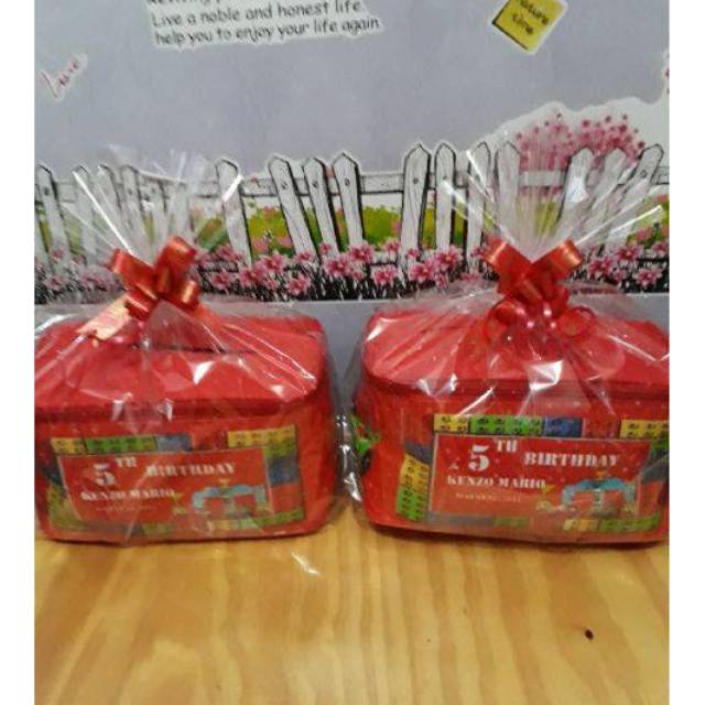 Souvenir Suvenir Tempat Tisu Tissue Custom Disain Printing Ulang Tahun Anak Ultah Murah Grosir Unik
