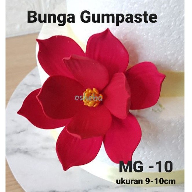 

osheba gumpaste bunga magnolia warna merah