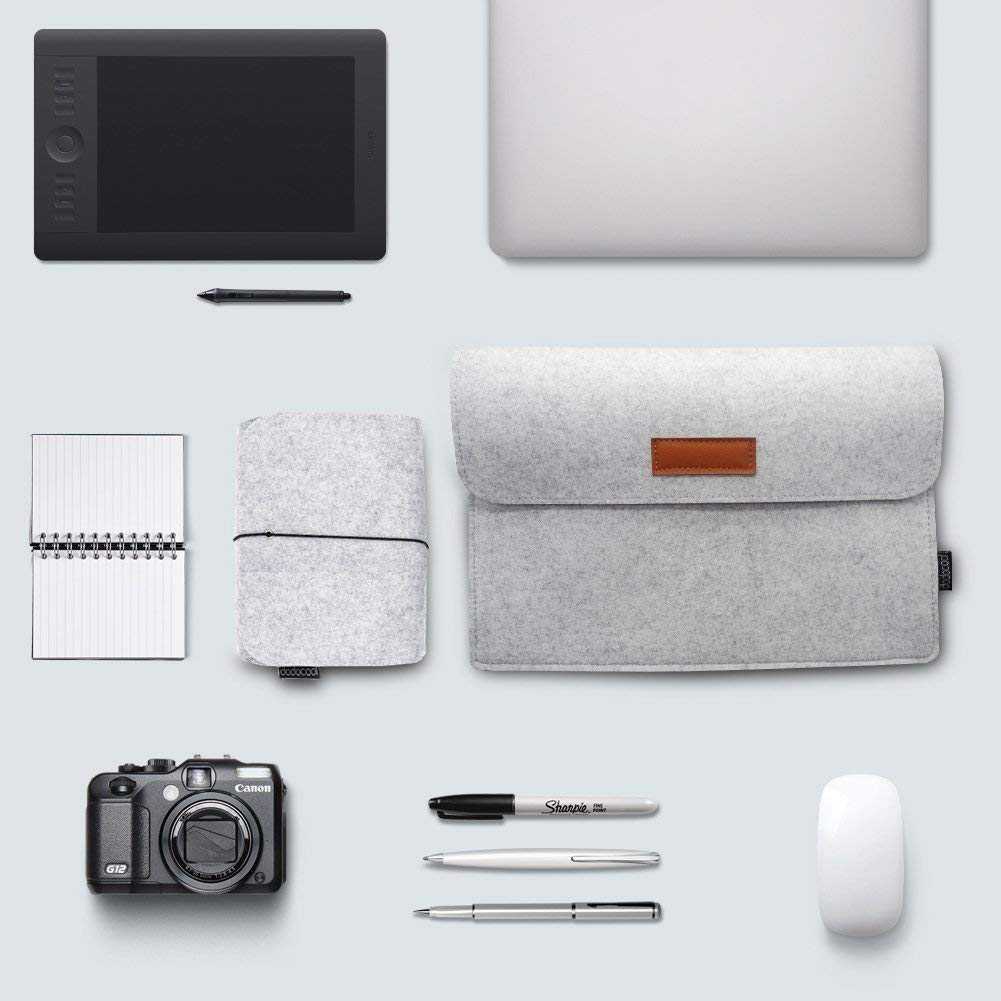 (100% BARANG ORI) Rhodey Sleeve Case Laptop Macbook with Pouch - AK01