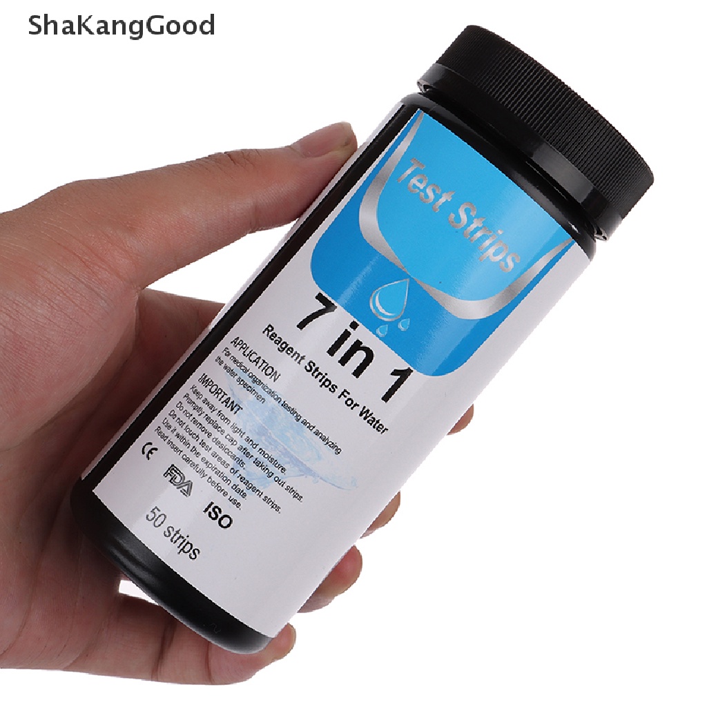 50 Pcs Kit Strip Penguji PH Air Tropis Nitrite Nitrit Nitrate 7 In 1 Untuk Akuarium Tangki Ikan