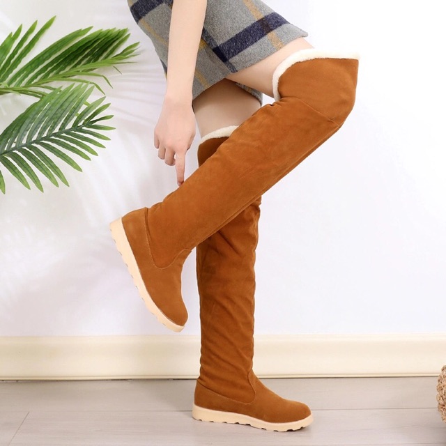 IMPORT Boots Overknee Sepatu Boots Panjang Selutut Winter Musim Dingin