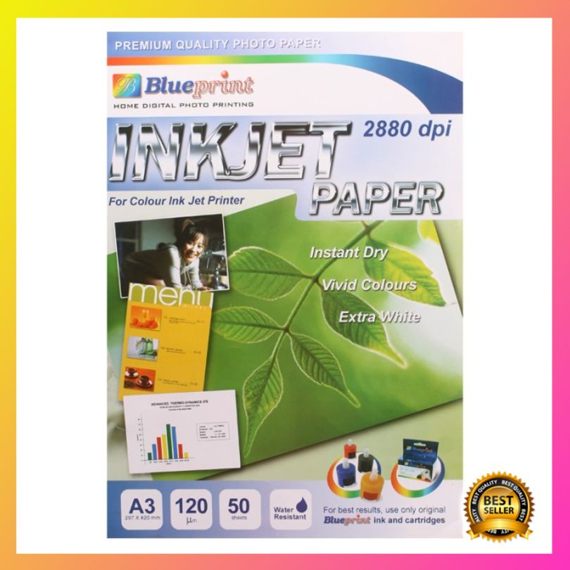 

Diskon Blueprint BP-IPA3120 Inkjet Paper - Kertas Inkjet A3 50 Lembar