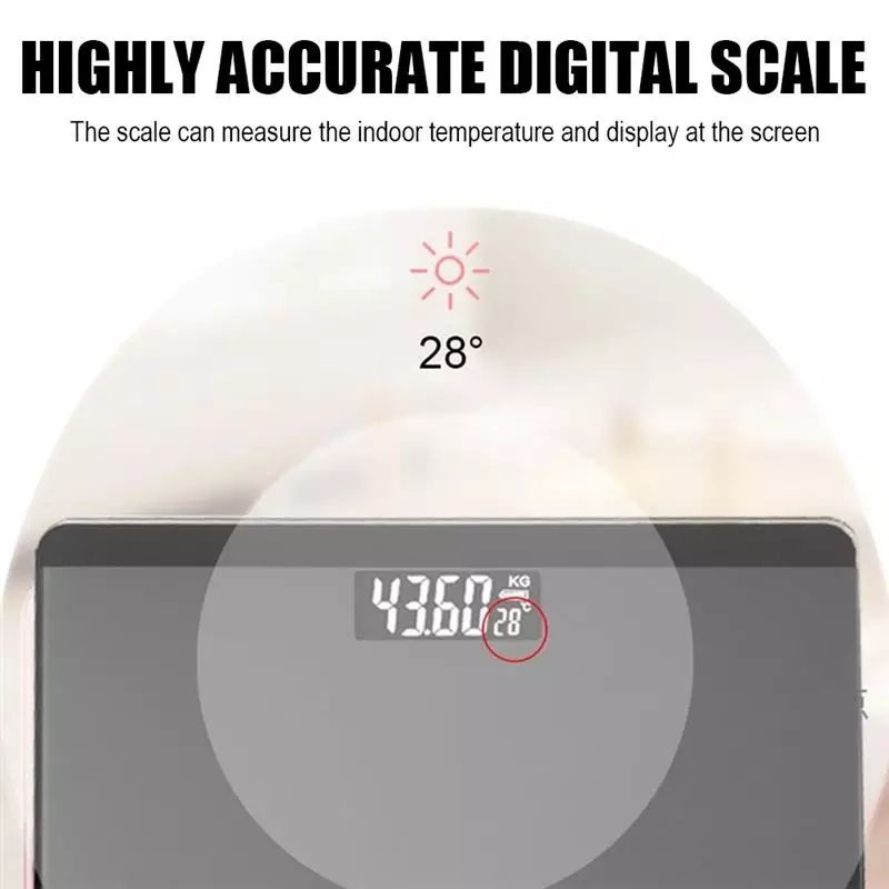 Timbangan Berat Badan Digital LCD Display Smart ISCALE 180Kg 26x26cm