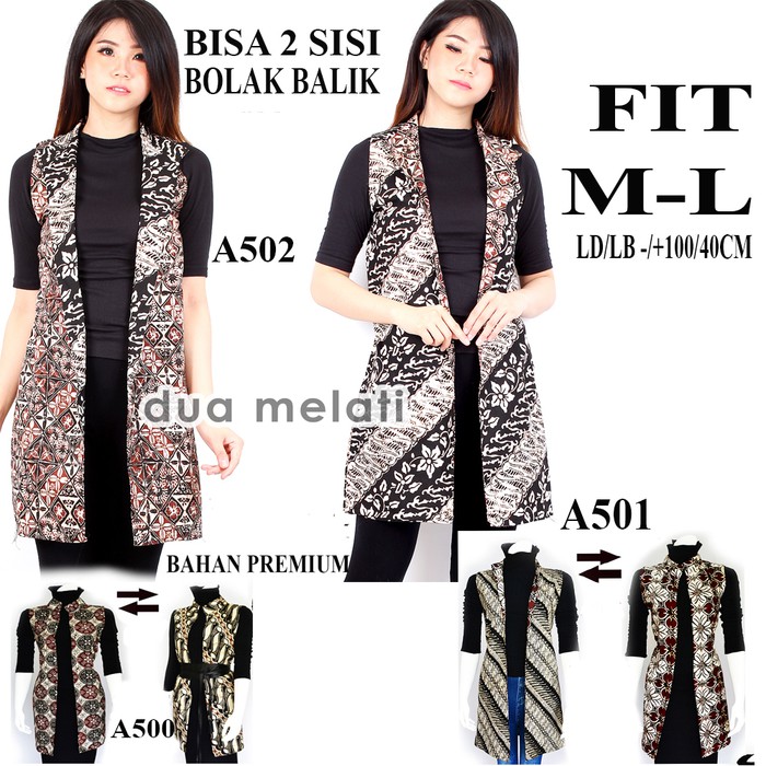 Outer batik tunik batik gamis batik atasan Batik Wanita A560