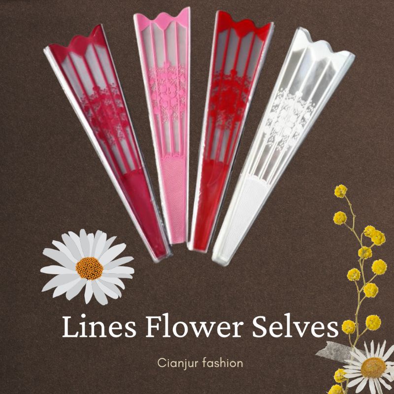 

PLASTIK BUNGA SETANGKAI LINE BORDIR/ FLOWER SELVES LINE