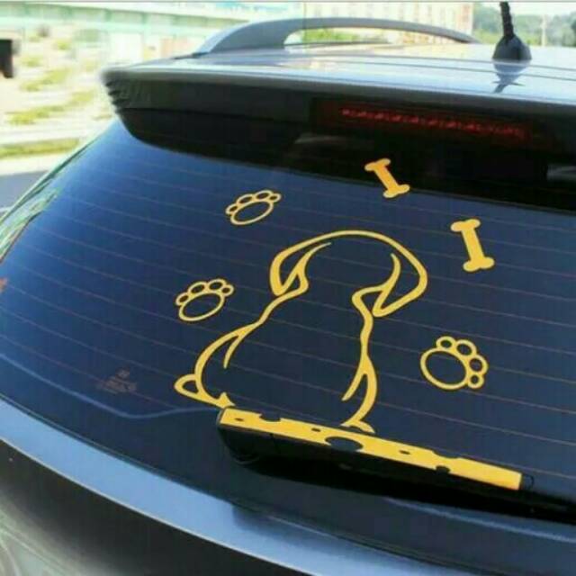 SALE sticker import anjing wiper mobil belakang ekor bergerak stiker dog doggy