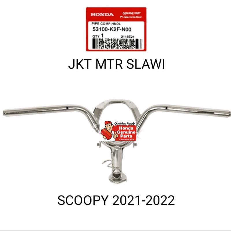 stang stir scoopy terbaru esp prestige tahun 2021 asli honda 53100 K2F N00