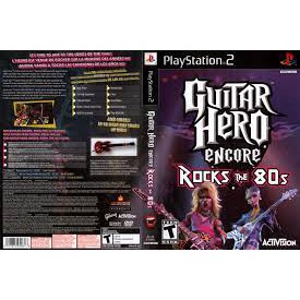 Kaset Ps2 Game Guitar Hero - Rocks the 80s