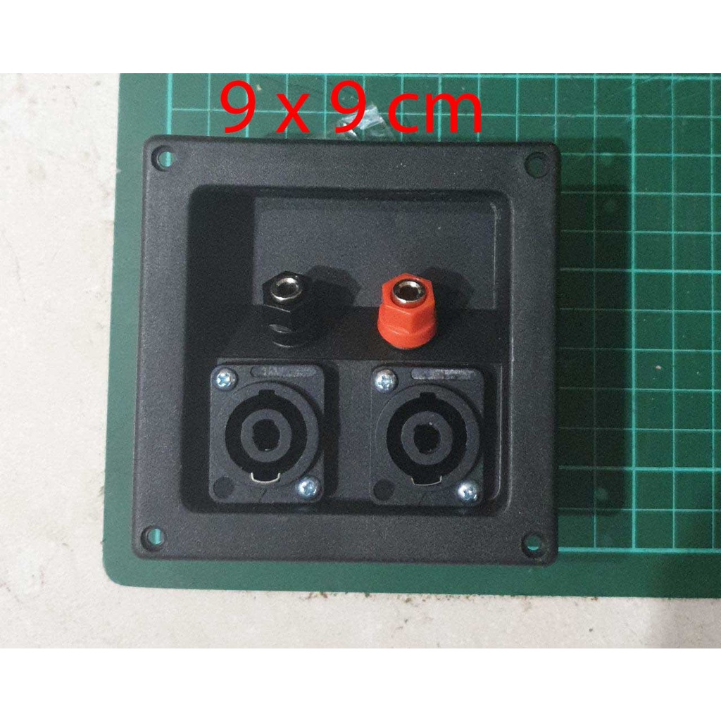 TERMINAL BOX SPEAKER BIDING &amp; 2 SOKET SPIKON (TERMINAL 2 IN 1)