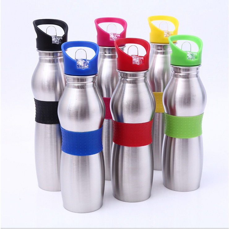 Botol Minum Stainless Steel / Stainless Steel Sports Water Bottles + Leak Proof Cap Gym Canteen Tumbler Water Bottle / Botol Minum Stainless Steel 700 mL 6600