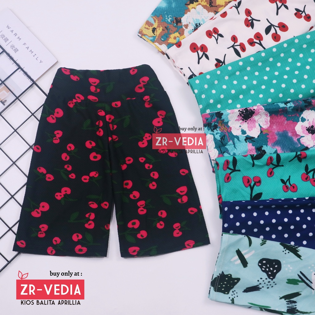 Kulot Motif Uk. 3-4 Tahun / Celana 3per4 Anak Perempuan Skirt Murah Celana Pendek Pants Adem Kulot