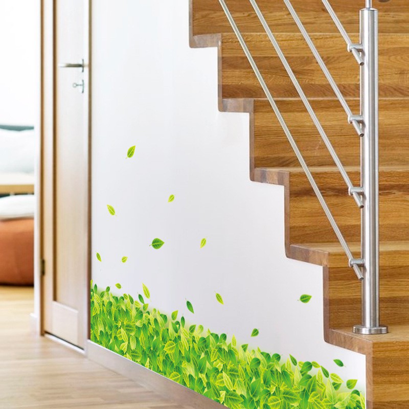 RELIZA WALL STICKER RUMPUT DAUN HIJAU GREEN GRASS GARDEN STIKER DINDING SK7015