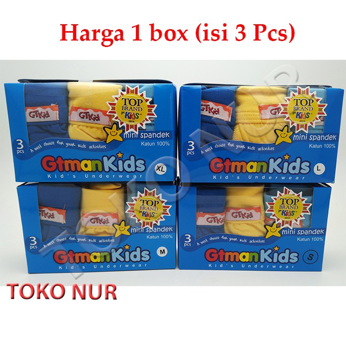 Celana Dalam Anak GTMAN 708 Kids paket 3 Helai