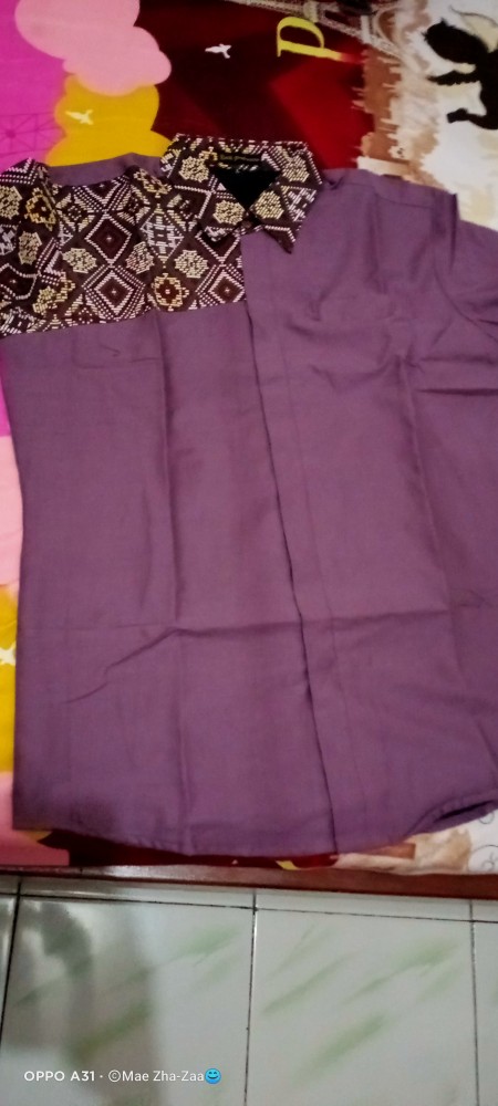 Wanggana Kemeja Batik Pria Lengan Panjang Slimfit Katun Printing Hem Baju Atasan Kantor Modern