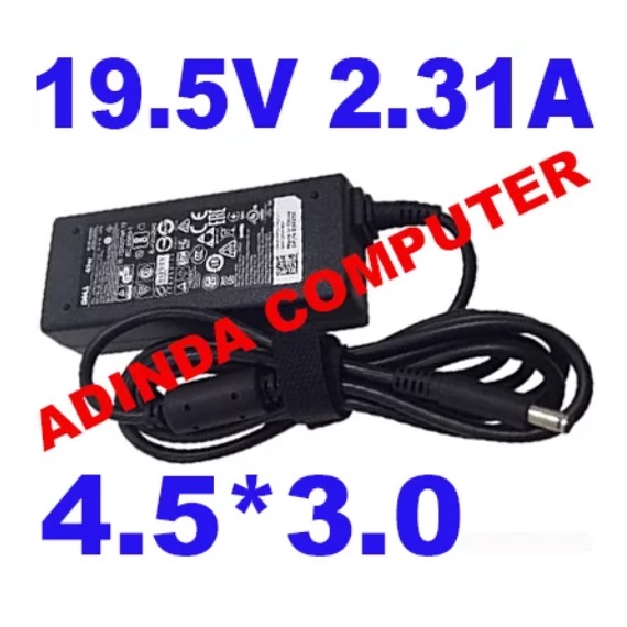 Adaptor Charger Original DELL Inspiron 19.5V 2.31A 4.5x3.0 MM