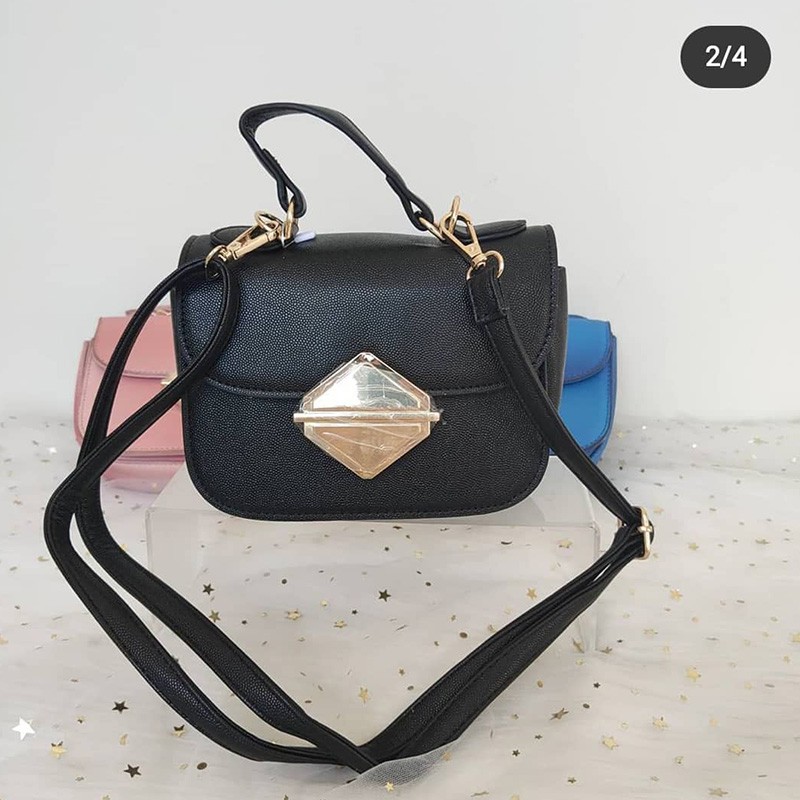 (COD) Tas wanita cewek selempang handbag fashion slingbag kulit senteti impor murah terbaru 2021