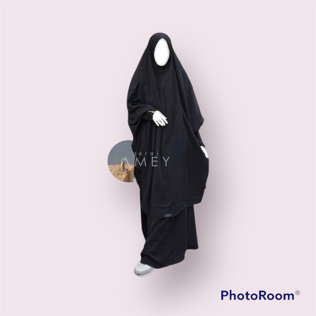 preloved 'Set rok french khimar' Khimar lengan - GeraiAmey pakaian syari murah