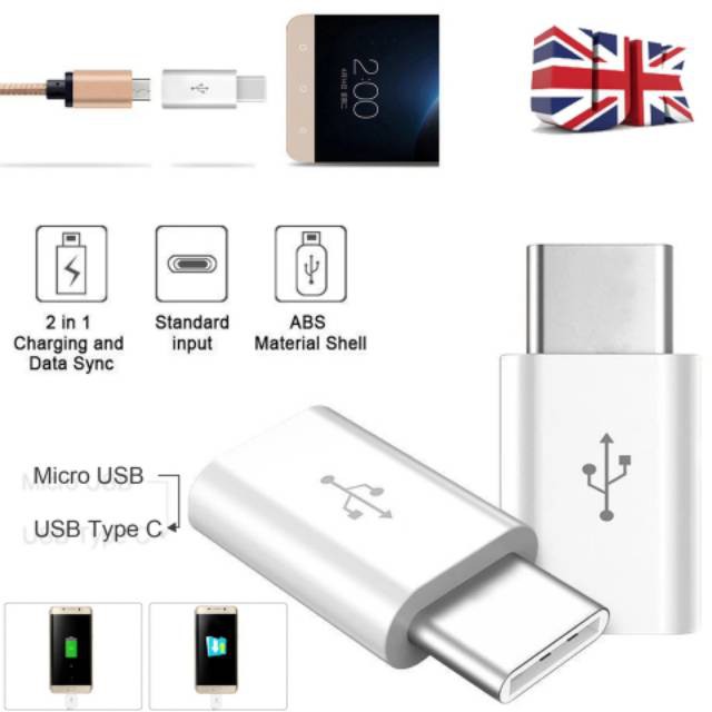 Converter Adapter Type C To Micro USB Android / Lightning Iphone OTG Connector