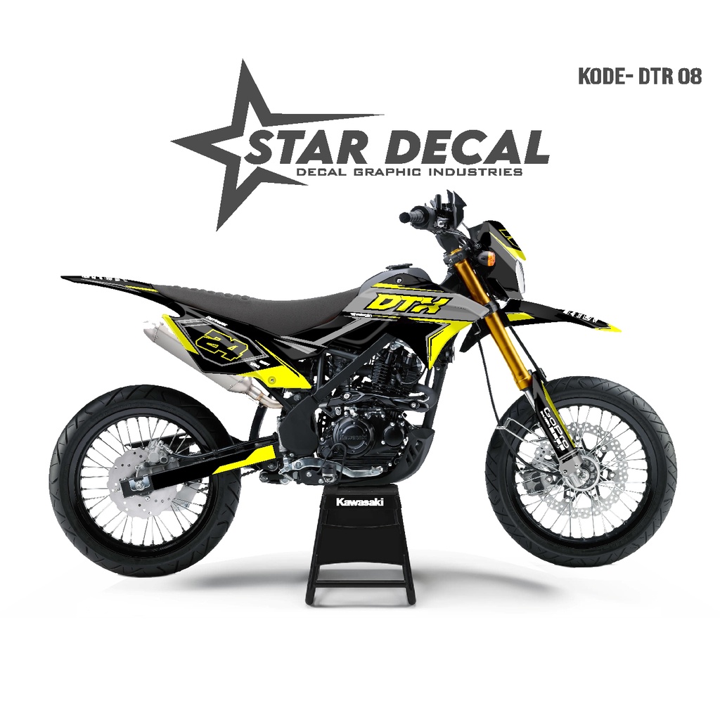 STAR DECAL | Decal DTRACKER full body | Kuning Hitam Abu