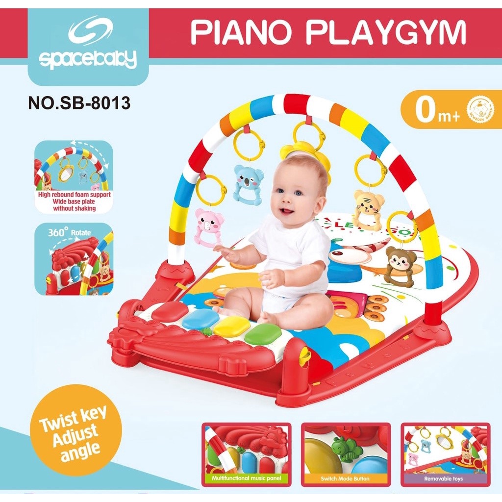 SPACEBABY Space Baby SB 8013 PIANO PLAYGYM Playmat Bayi Matras Musik Set Mainan Piano