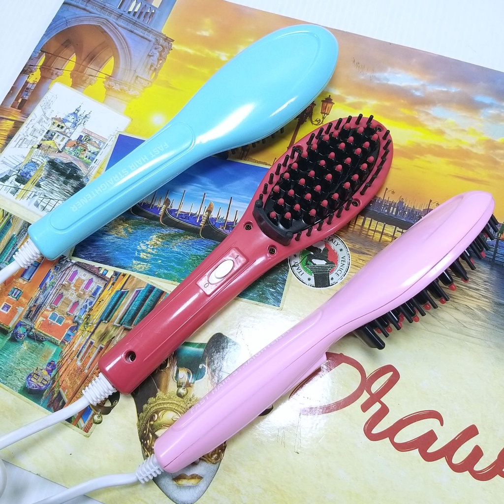 Catok Sisir Mini Catokan Rambut model Sisir - Straight Iron - Pelurus Rambut - Fast Hair Straightener