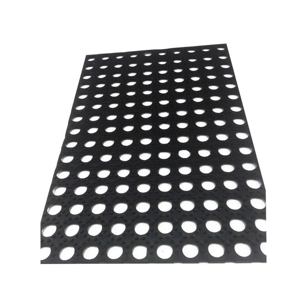 Keset Karet ring mat rubber 38 x 58 cm anti selip - Hitam