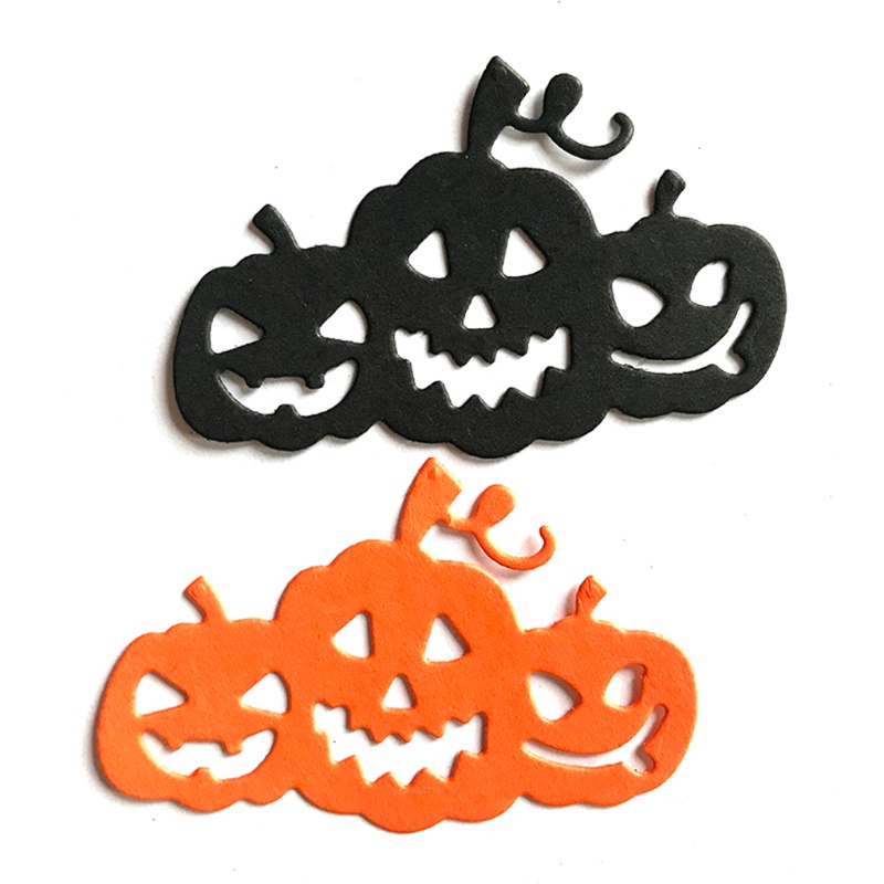 Cetakan Stensil Cutting Dies Motif Labu Halloween Bahan Metal Untuk Scrapbook Craft DIY