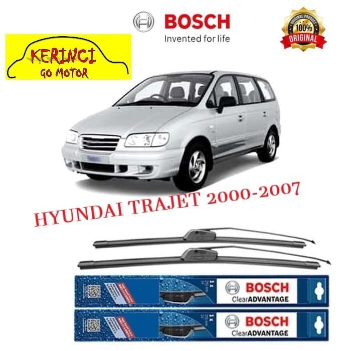 WIPER BOSCH CLEAR ADVANTAGE HYUNDAI TRAJET 2000-2007 26&quot; &amp; 22 SEPASANG