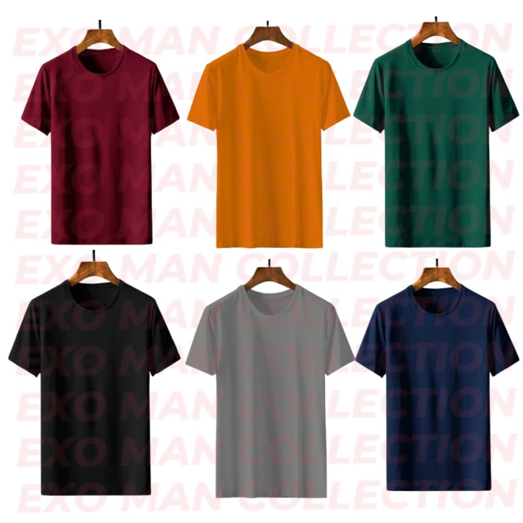 Kaos Polos Dewasa Catton Lengan Pendek Pria dan Wanita M-XXL / Grosir Kaos Oblong - dw12